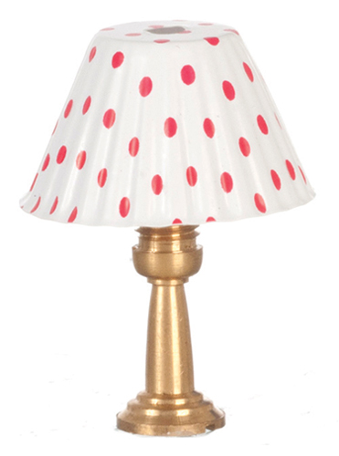 Table Lamp/Red Shade/N.E.
